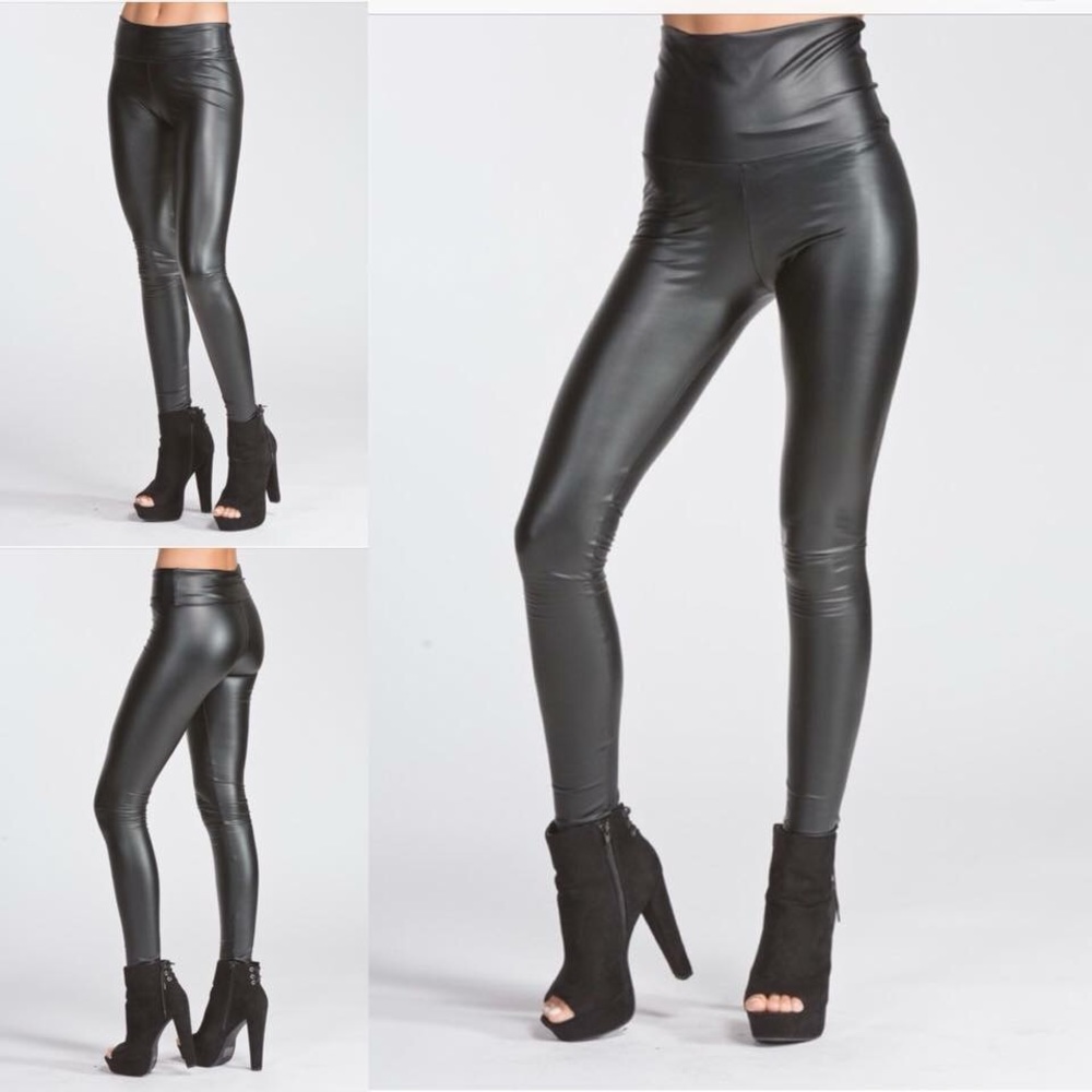 Faux leather leggings